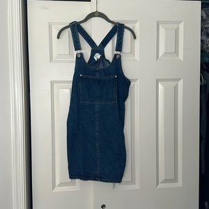 Medium Wash Denim Overall Dress